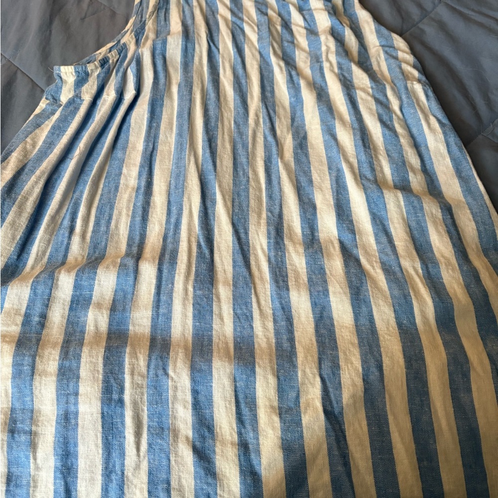 Ava & Viv Blue and White Striped Shift Dress Size 1x